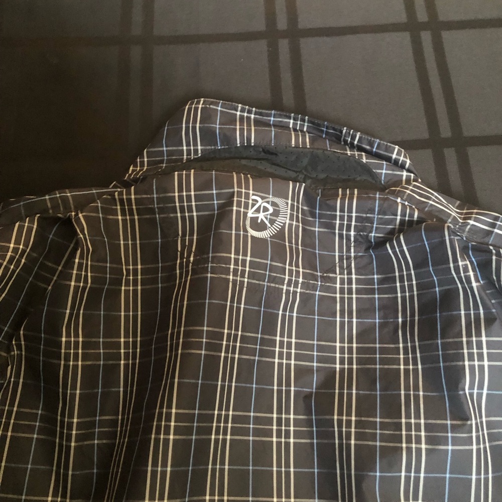 Zero Restriction Windbreaker Mens Large Plaid Tour Series Performance Golf Logo - Picture 9 of 10